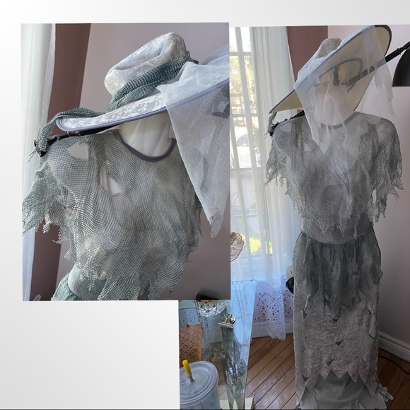 Adult ghostly gal zombie scary Halloween costume one size fits most adults - Picture 8 of 15